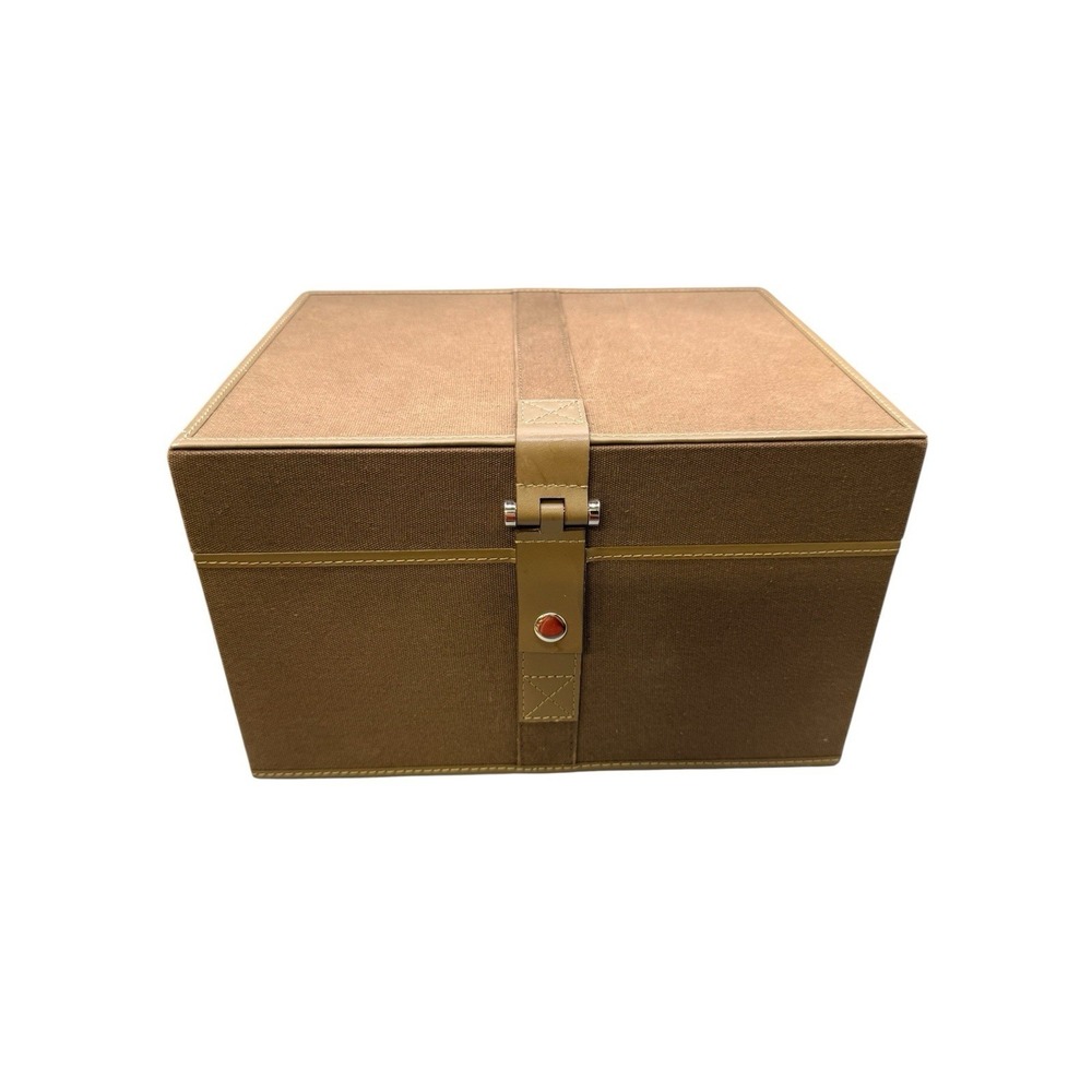 Drexel Heritage Men's Jewelry Chest Coin Watch Ring Box Modern‎ Brown 10"x6"